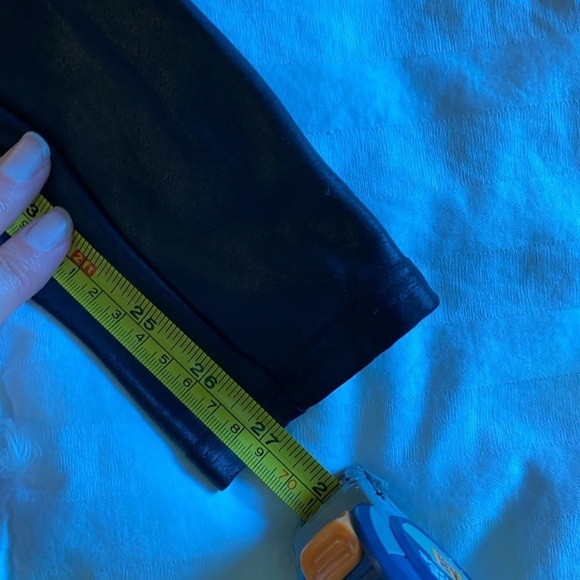 SPANX Women’s Faux Leather Leggings Black Size M Loungewear Activewear Active - Picture 10 of 11